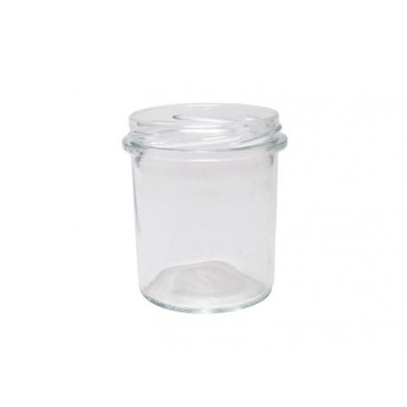 Słoik szklany DIY 350 ml (prosty) - biała nakrętka